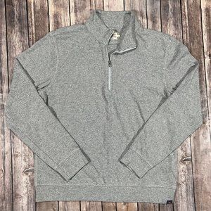 Faherty Legend Quarter Zip Pullover Sweater Medium Mens Grey Golf Knit